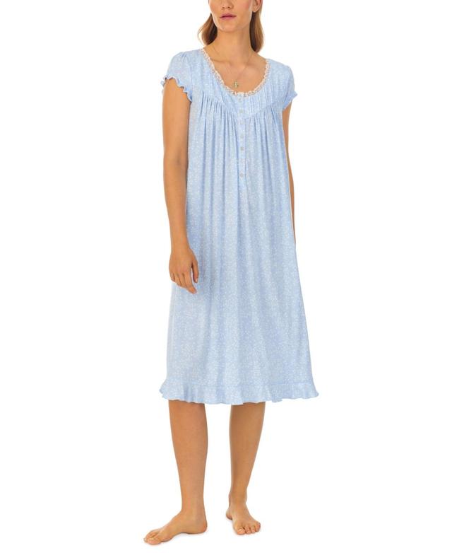 Eileen West Womens Round-Neck Cap-Sleeve Waltz Nightgown Product Image