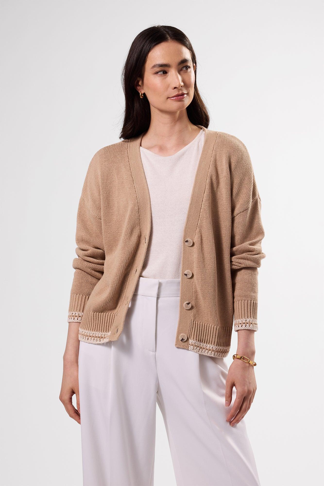 Texture Cardigan - Biscotti Ivory Product Image