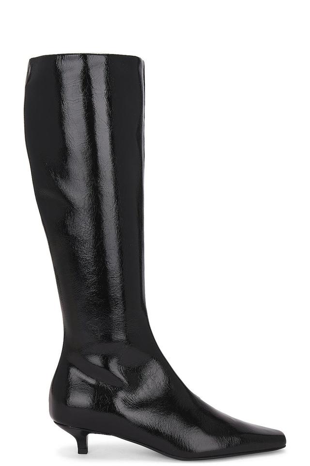 TOTÊME The Slim Embossed Leather Knee Boots In Black Product Image