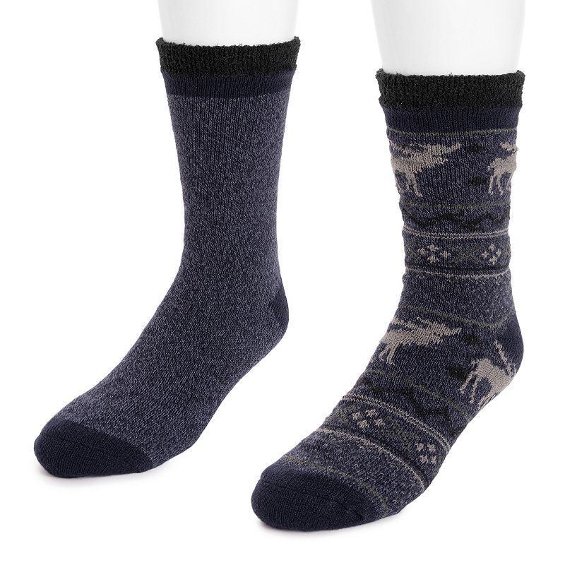 Mens MUK LUKS 2-Pack Fleece Layered Socks Product Image