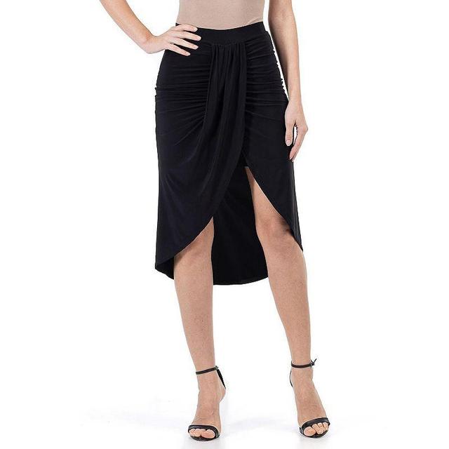 Womens 24Seven Comfort Apparel Knee Length Tulip Skirt Blue Product Image