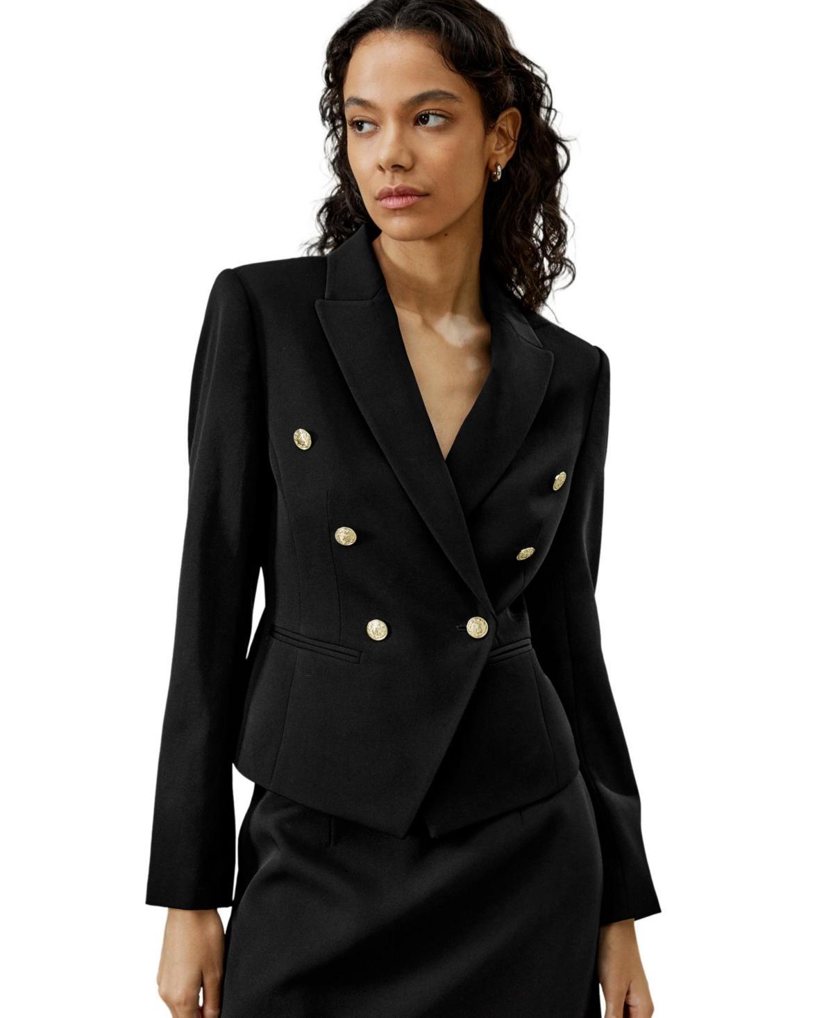 Lilysilk Womens Tailored Double-Breasted Blazer Product Image