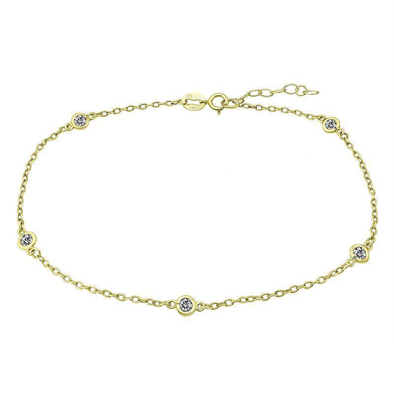 Giani Bernini Multi-Stone Ankle Bracelet (Also in Cubic Zirconia), Created for Macys Product Image