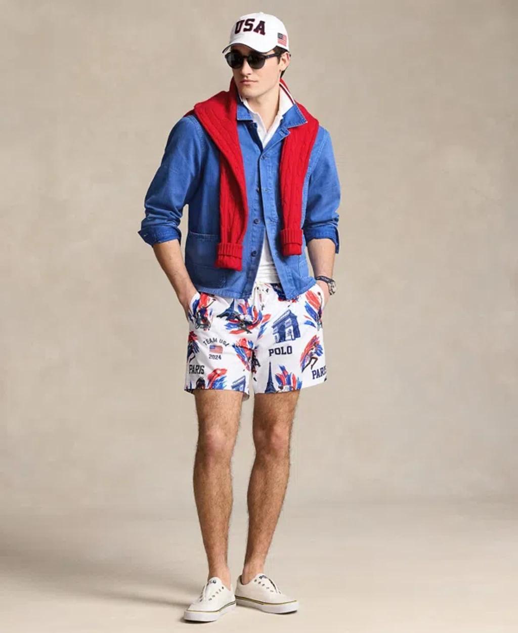 Men's Team Usa Swim Trunks In Multi Product Image