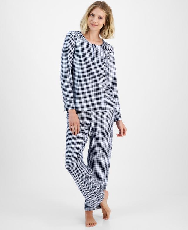 Charter Club Womens 2-Pc. Printed Long-Sleeve Pajamas Set, Created for Macys Product Image