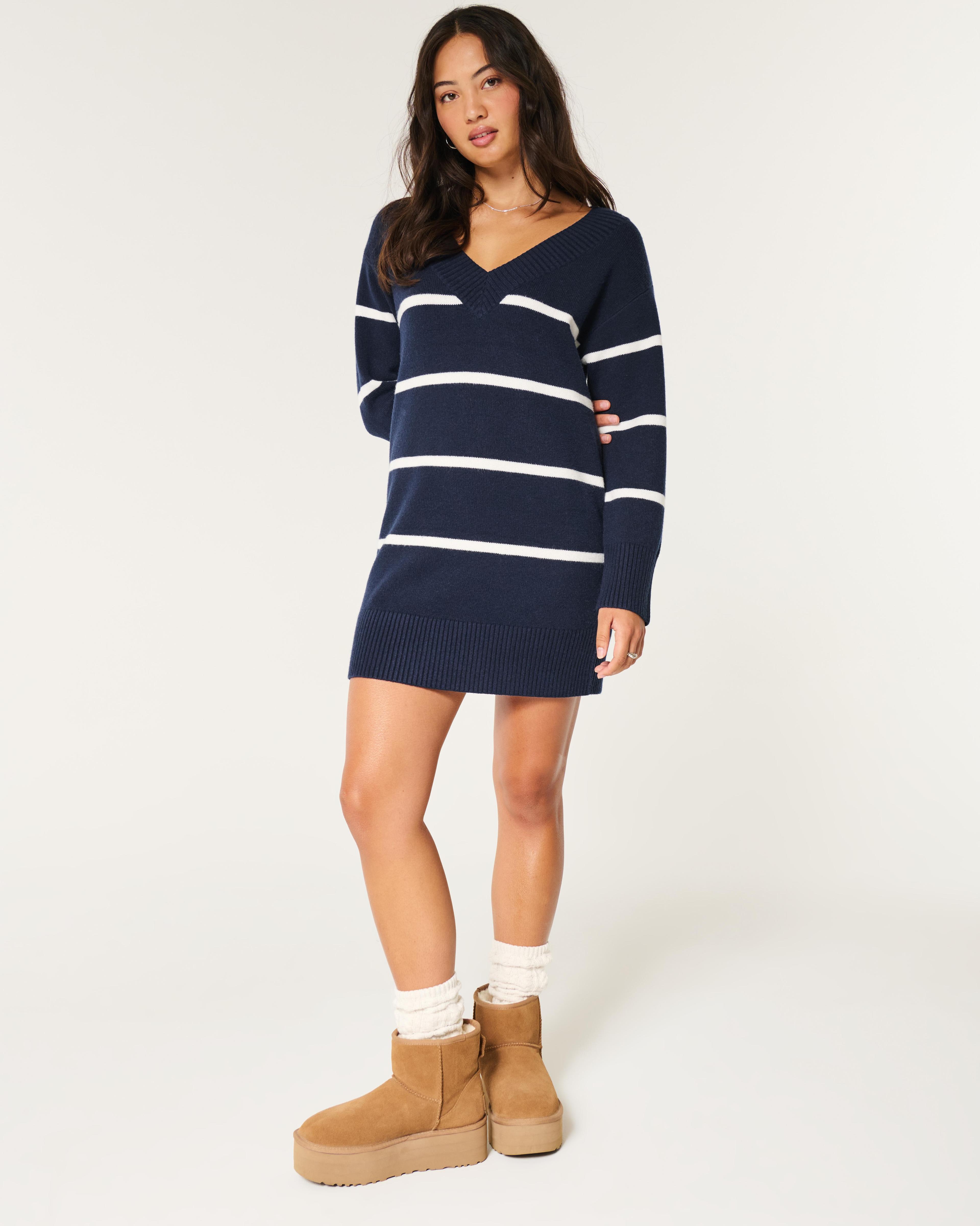 On/Off the shoulder Jersey Sweater Dress Product Image