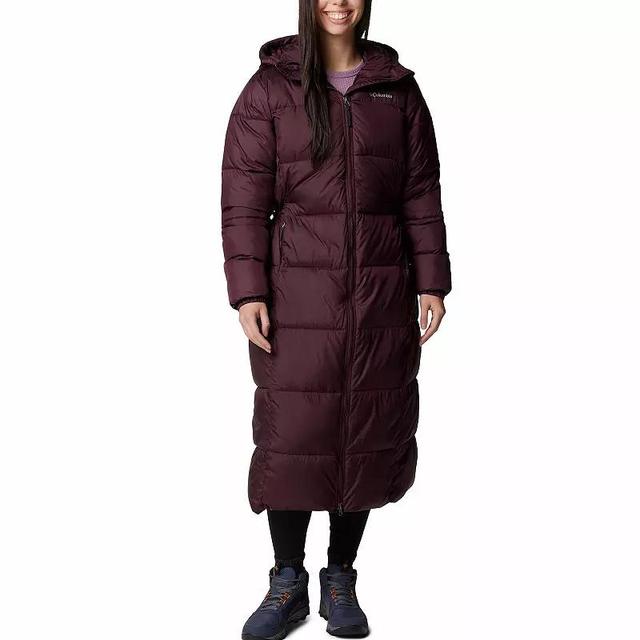 Womens Columbia Puffect II Long Winter Puffer Jacket Dark Grey Product Image