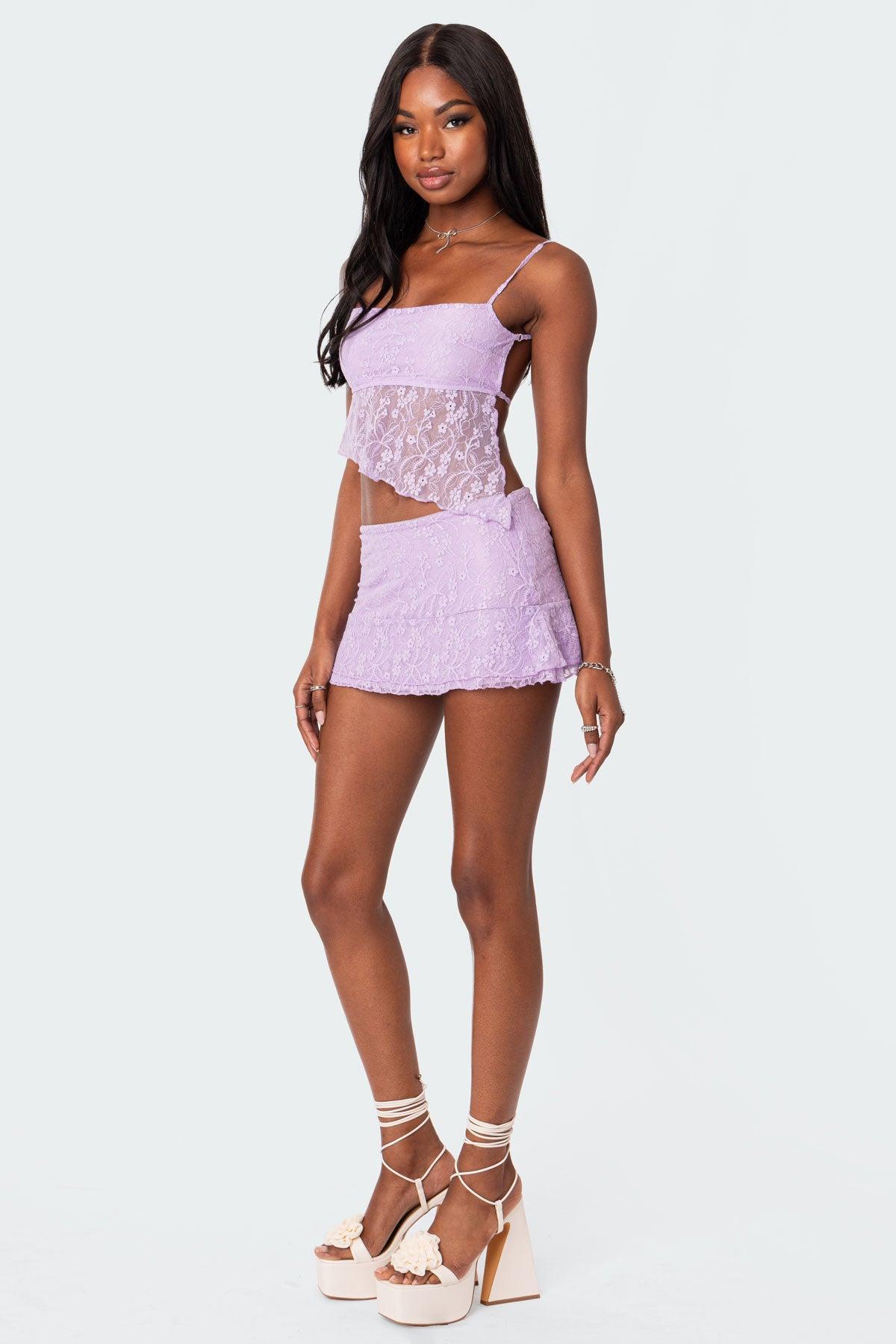 Lyra Open Back Lace Tank Top Product Image