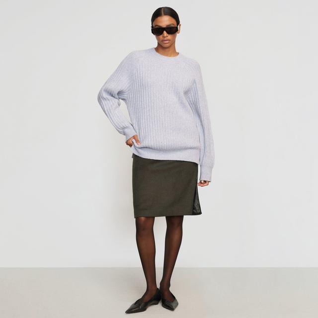 Ezra Organic Cotton-Wool Foldover-Collar Sweater Product Image