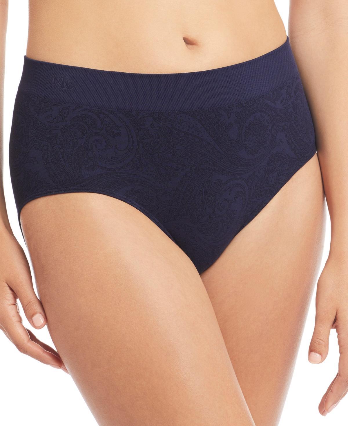 Lauren Ralph Lauren Womens High-Waist Paisley-Texture Brief Product Image