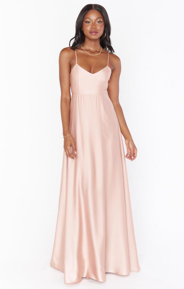 Faith Maxi Dress ~ Rose Gold Luxe Satin Product Image