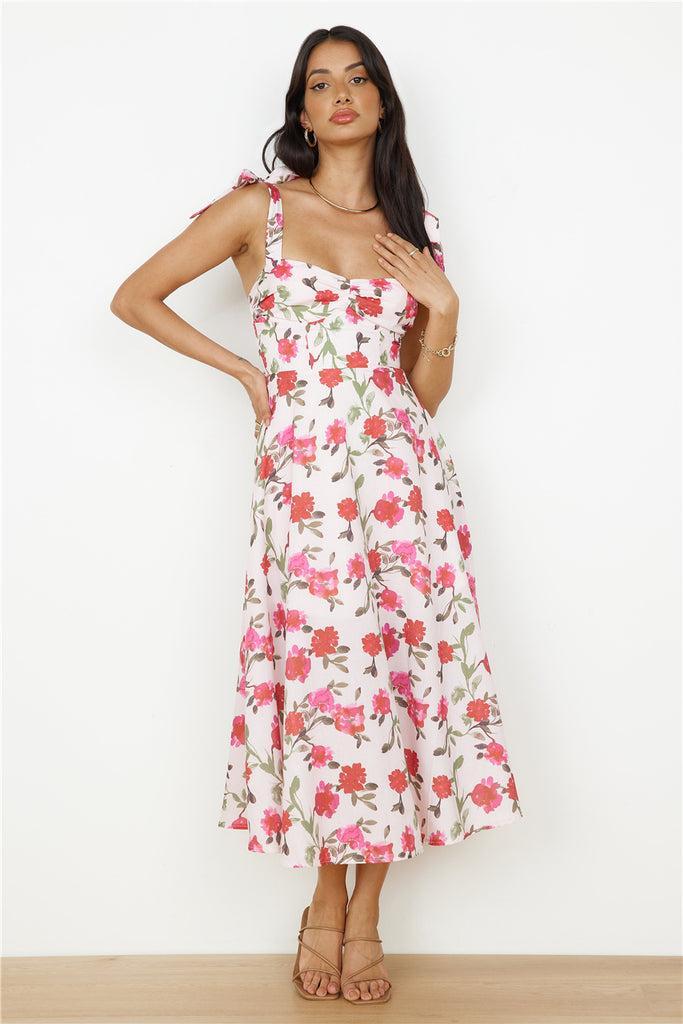 On The Roof Midi Dress Pink Product Image