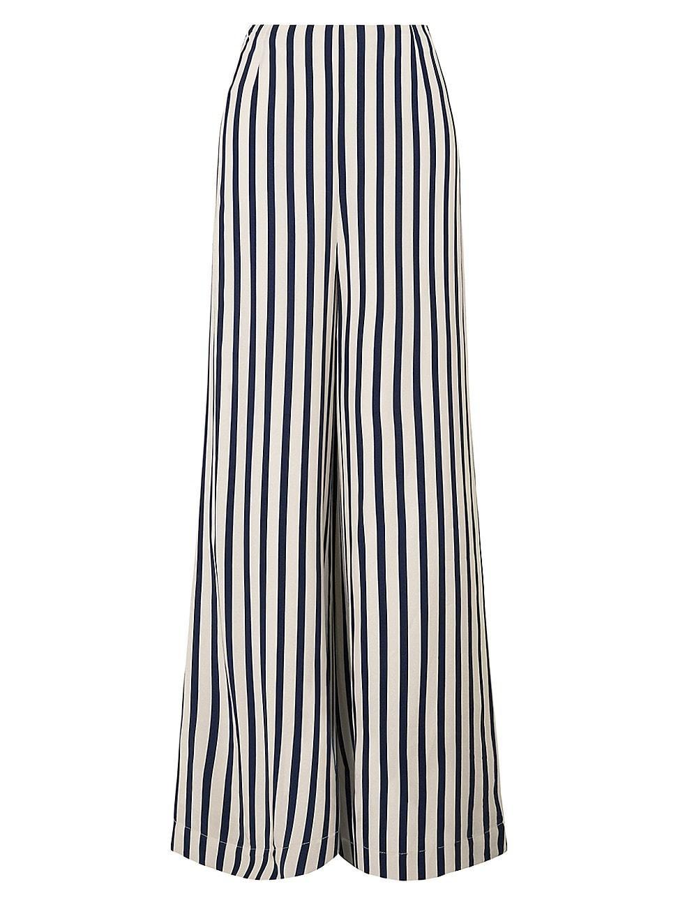 Womens Luke Striped Wide-Leg Pants Product Image