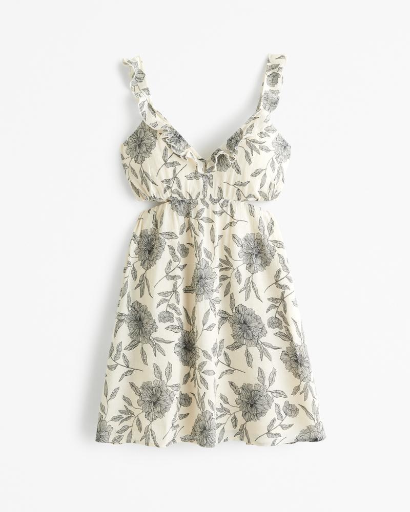 Ruffle Cutout Mini Dress Product Image