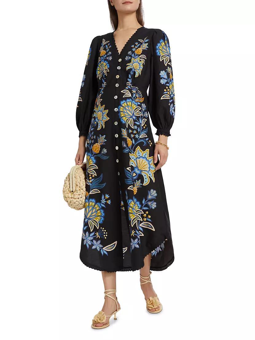 Stitched Garden Floral Maxi Dress Product Image