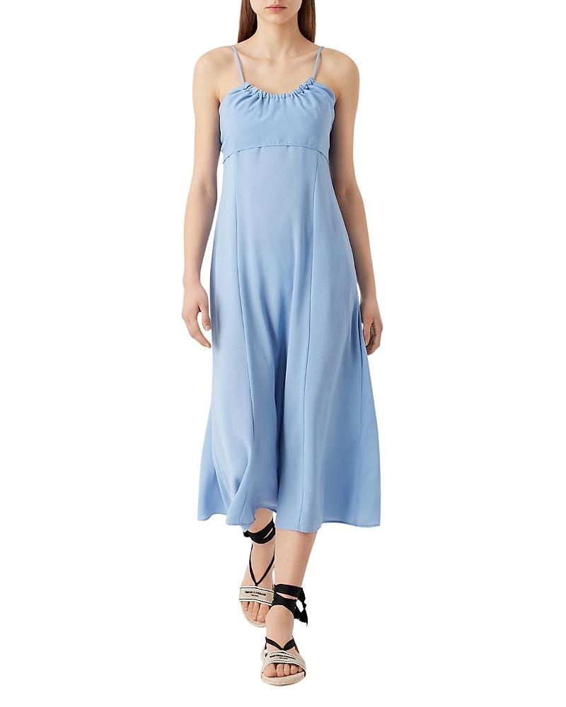 Sleeveless Scoop-Neck Crepe Midi Dress Product Image