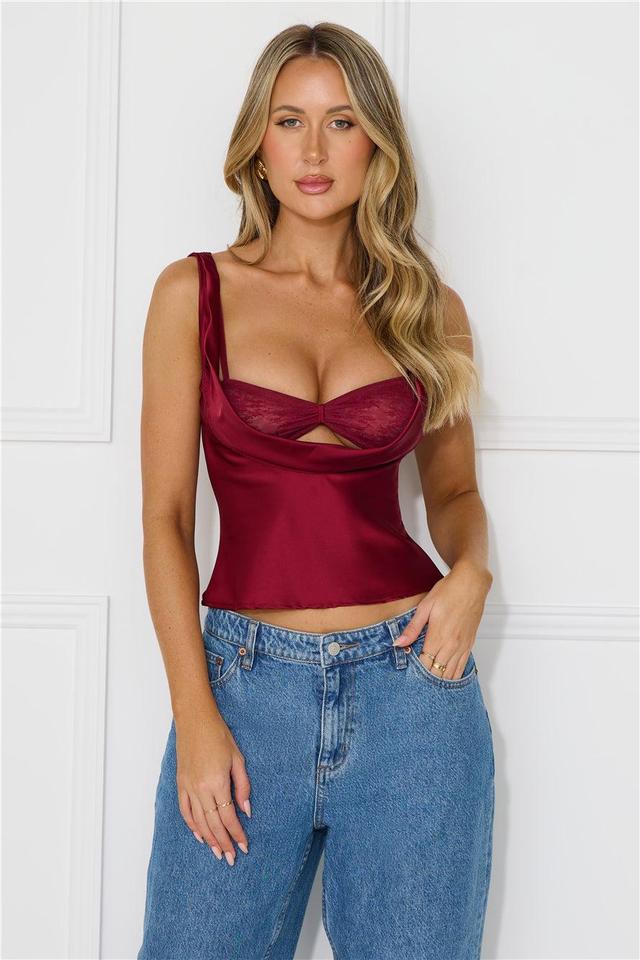 Delilah Top Burgundy Product Image