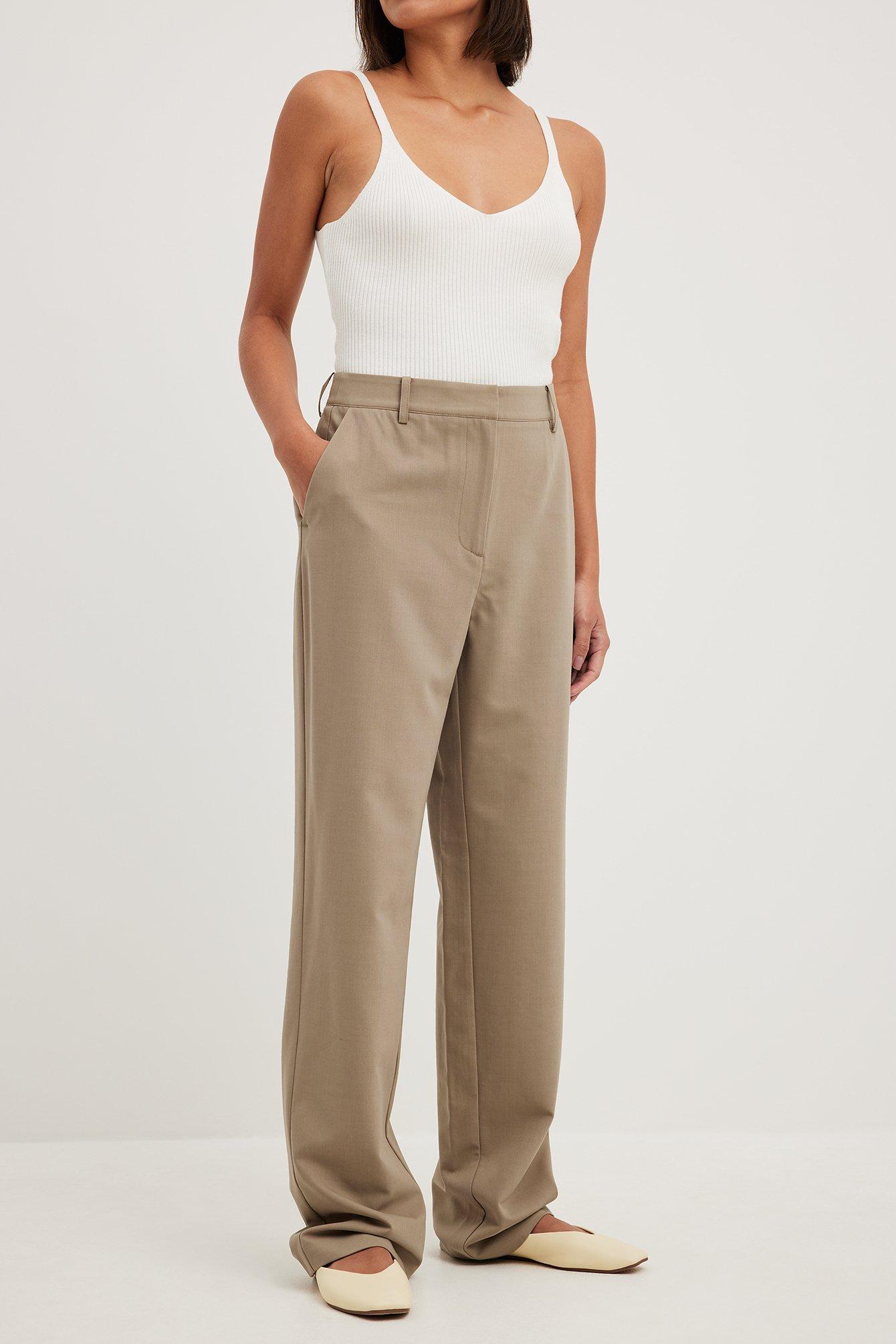 High Waist Tailored Suit Pants Product Image