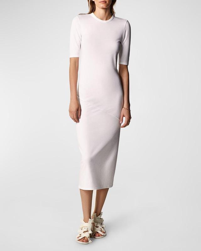 Womens Crewneck Body-Con Midi-Dress Product Image