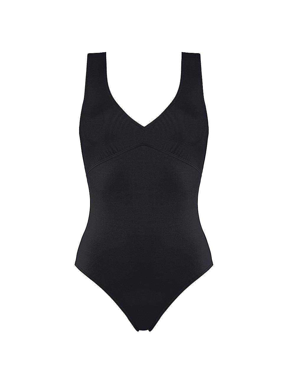 Womens Hold Up Plunge V-Neck One-Piece Swimsuit Product Image