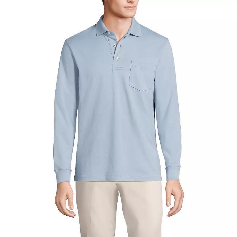 Mens Lands End Classic-Fit Super Soft Supima Pocket Polo Product Image