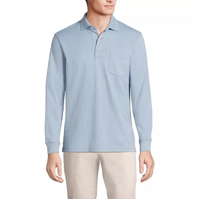 Mens Lands End Classic-Fit Super Soft Supima Pocket Polo Product Image