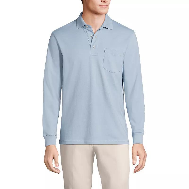 Mens Lands End Classic-Fit Super Soft Supima Pocket Polo Product Image