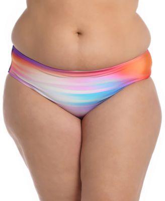 La Blanca Plus Size Sunset Shores Mid-Waist Bikini Bottoms Product Image