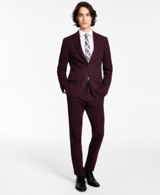 Calvin Klein Mens Slim Fit Stretch Solid Knit Suit Separates Product Image