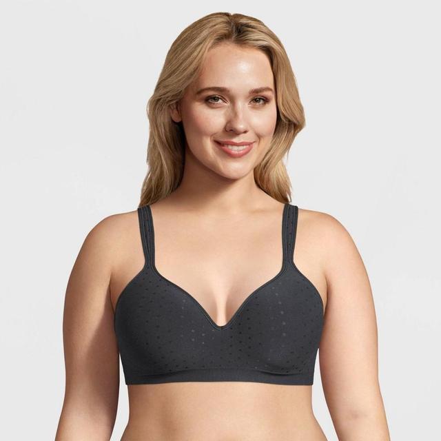 Beauty by Bali Womens Foam Wirefree Bra B540 - Black Dot 36C Product Image