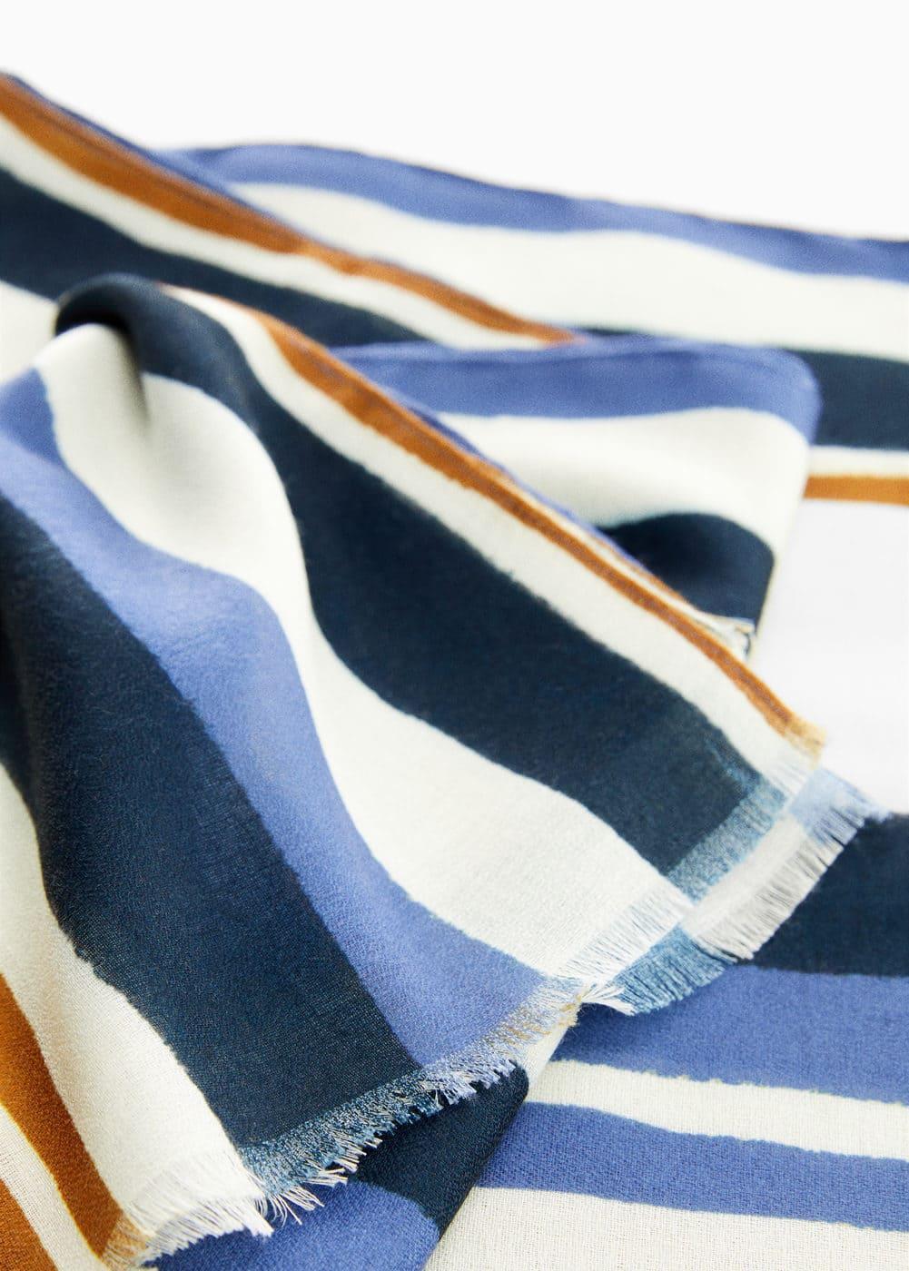 MANGO - Striped scarf - One size - Women Product Image