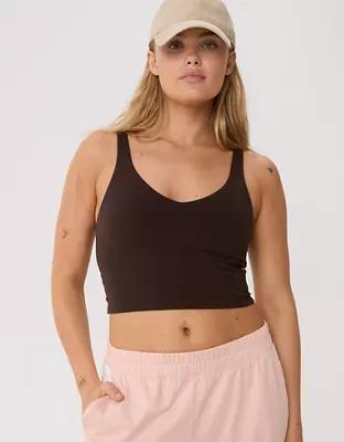 OFFLINE By Aerie Real Me Low Key Longline Sports Bra Product Image