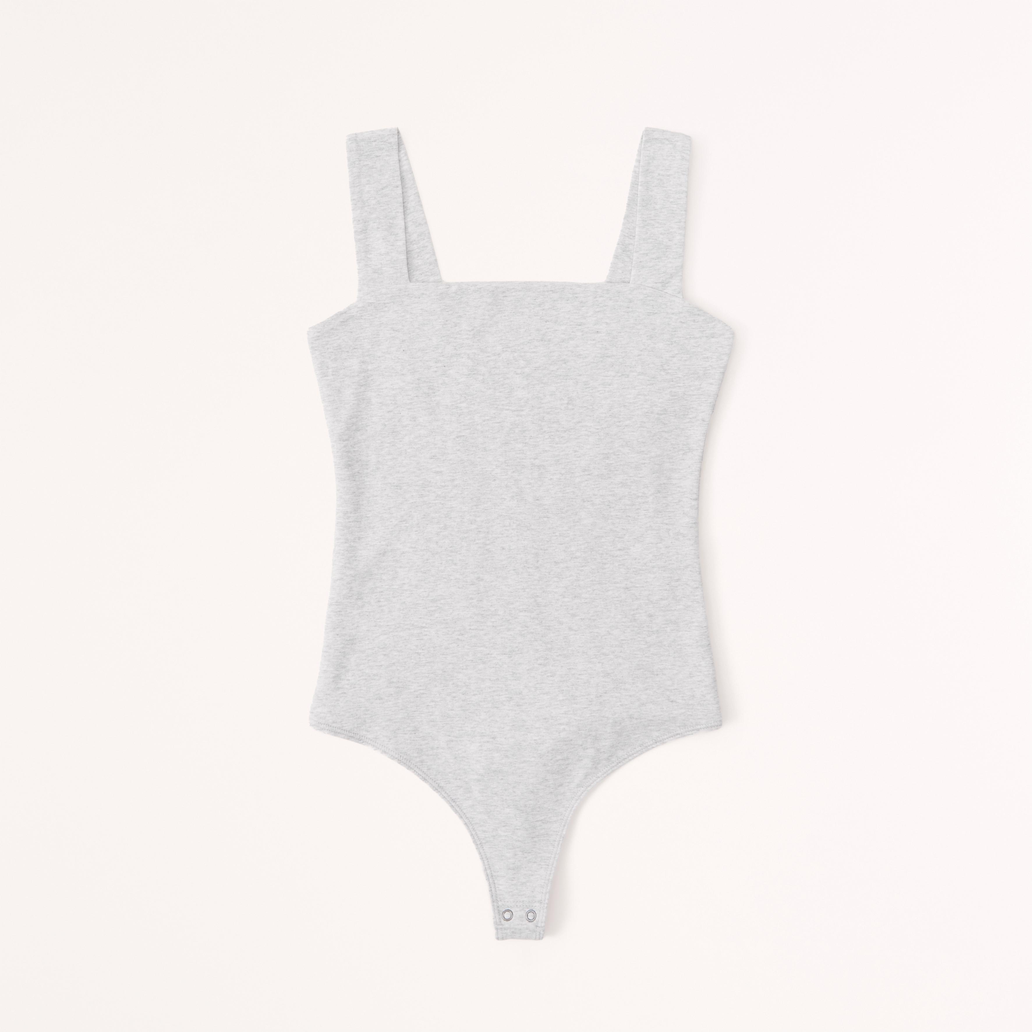 Cotton Seamless Fabric Squareneck Bodysuit Product Image