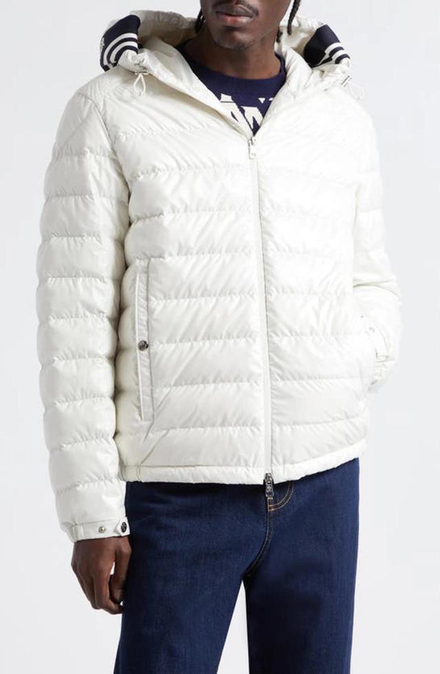 MONCLER Off-white Cornour Down Jacket In Silk White Product Image