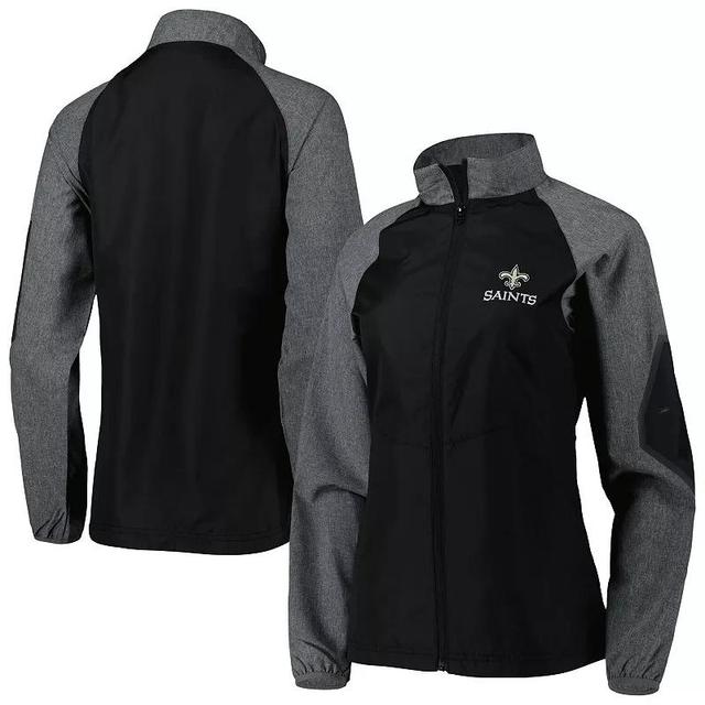 Womens Dunbrooke /Gray New Orleans Saints Hurricane Raglan Full-Zip Windbreaker Product Image