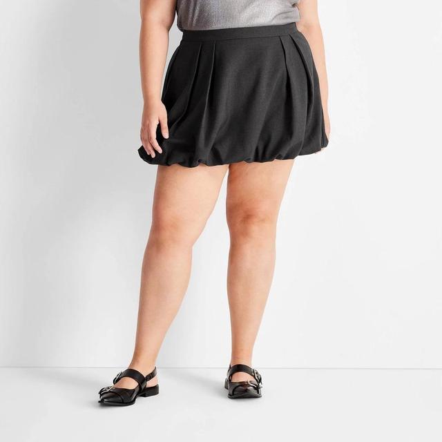 Womens Bubble Mini Skirt - Future Collective Charcoal 4X Product Image