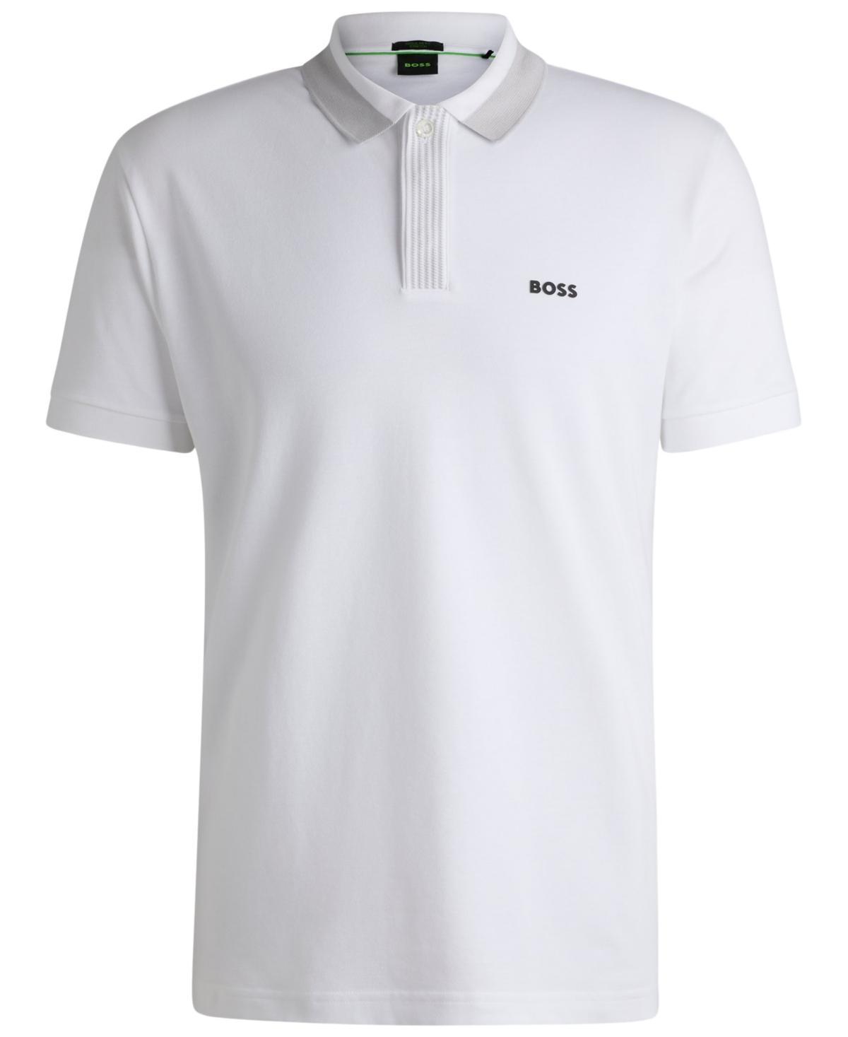 Boss by Hugo Boss Mens Contrast-Logo Polo Shirt Product Image