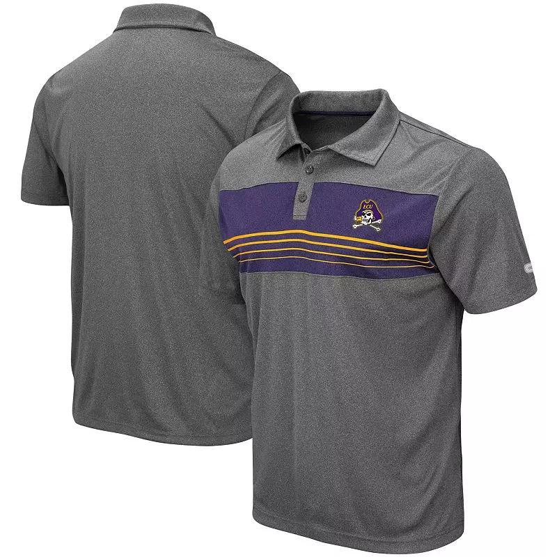 Mens Colosseum Heathered Charcoal Baylor Bears Smithers Polo Grey Product Image