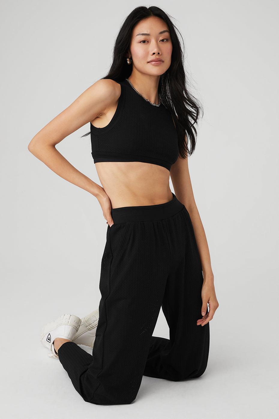 Mesh All-Star Wide Leg Pant - Black Female Product Image