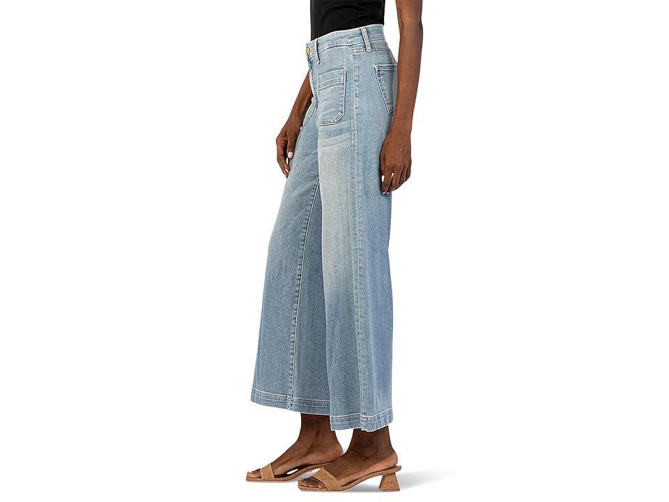 KUT from the Kloth Meg High-Rise Wide Leg W Patch Pockets Reg Hem In Revealing (Revealing) Women's Jeans Product Image