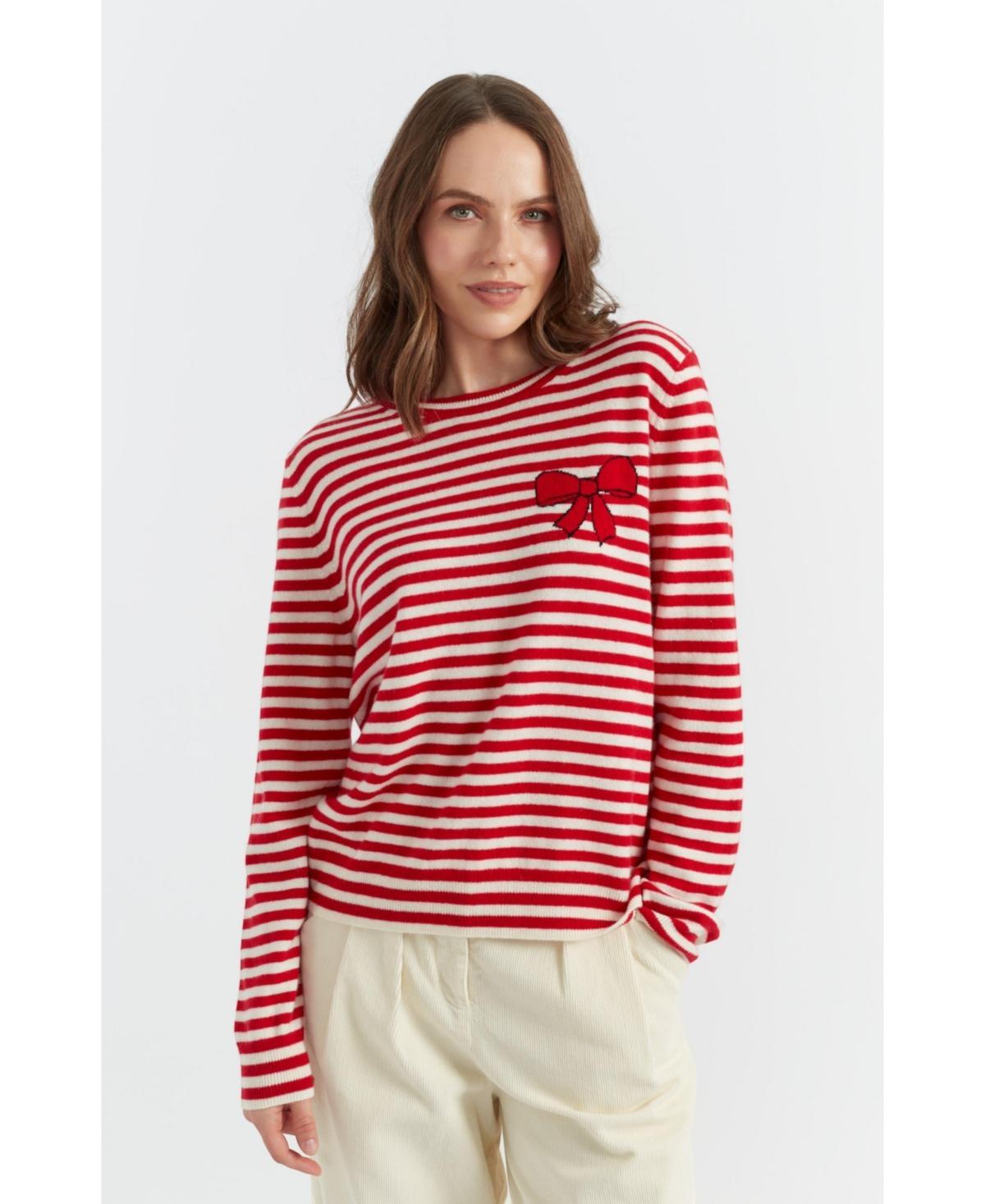 Chinti and Parker Womens Chinti & Parker Wool-Cashmere Bow Breton Sweater Product Image