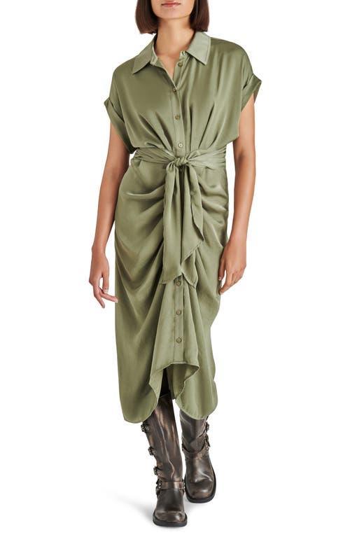 Steve Madden Tori Tie Waist Midi Shirtdress Product Image