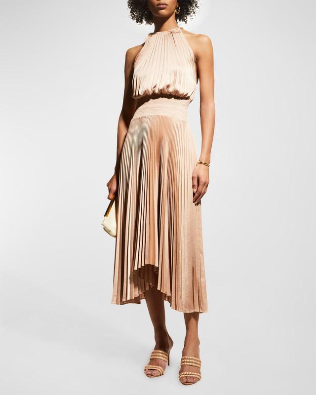 Renzo II Sleeveless Pleated Midi Dress Product Image