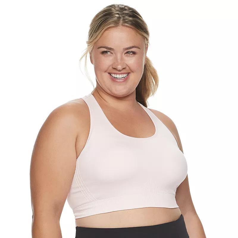 Plus Size Tek Gear Seamless Low-Impact Sports Bra, Womens Product Image