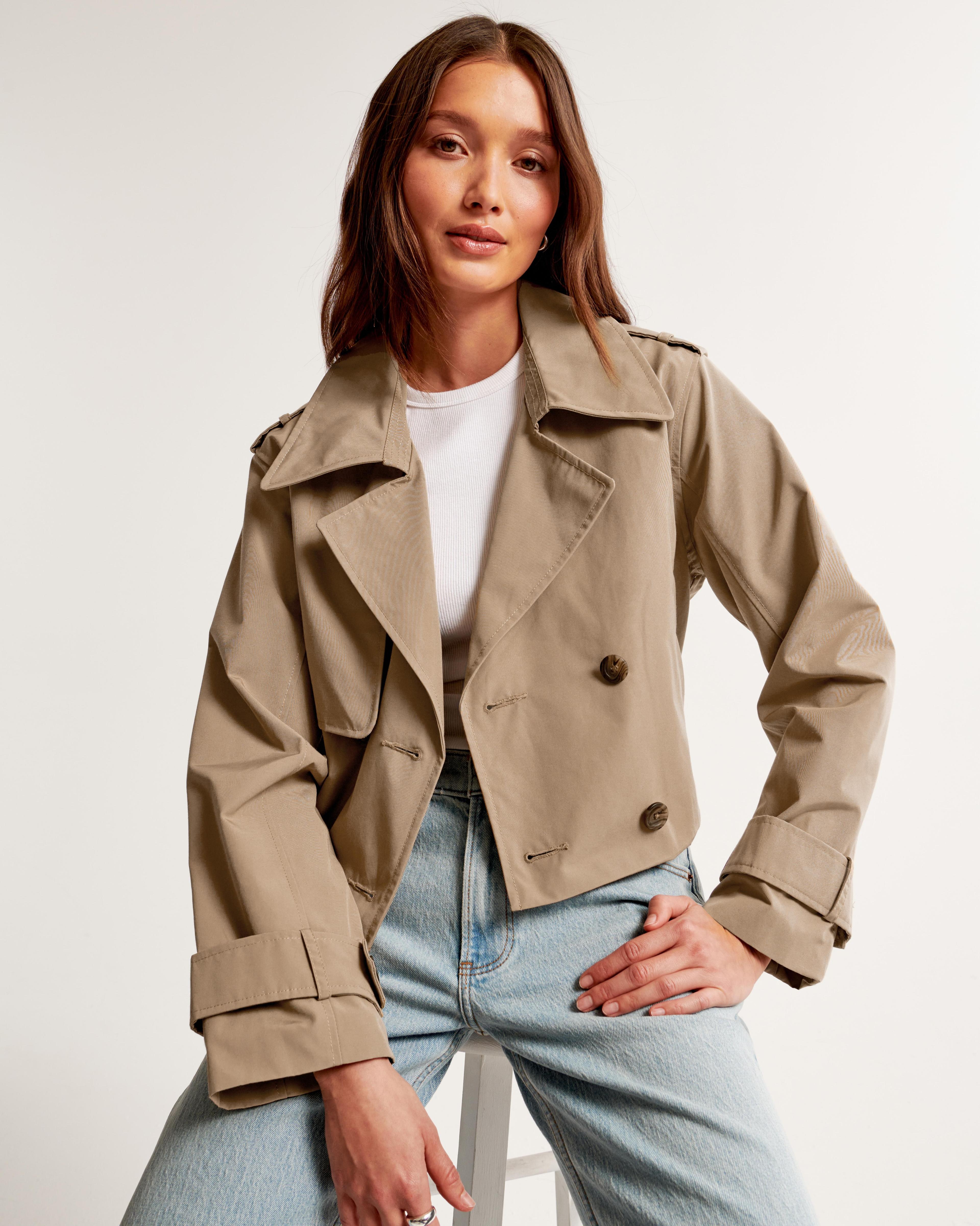 Cropped Trench Coat Product Image