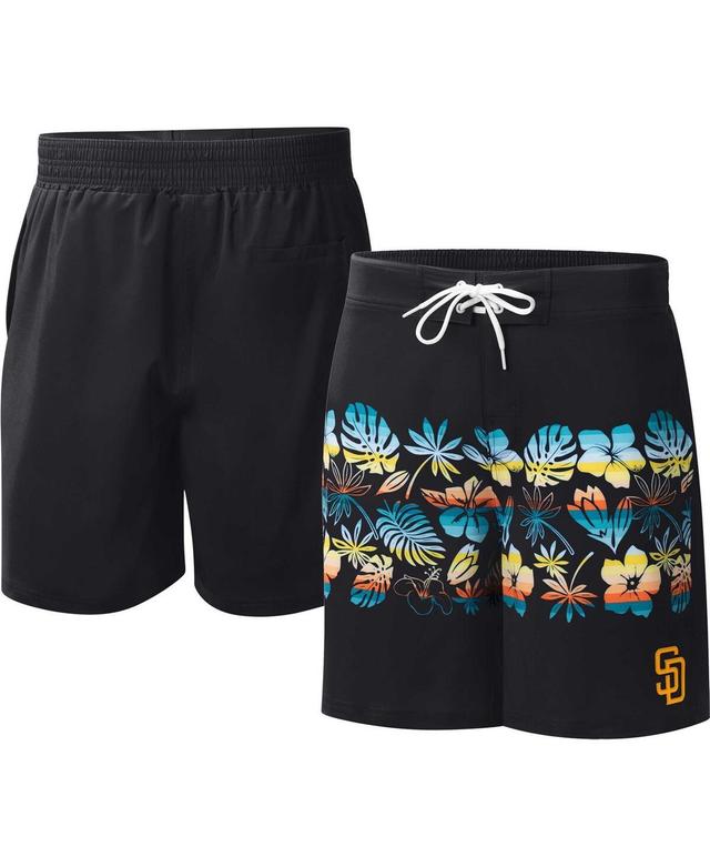 Mens G-iii Sports by Carl Banks Black San Diego Padres Breeze Volley Swim Shorts Product Image