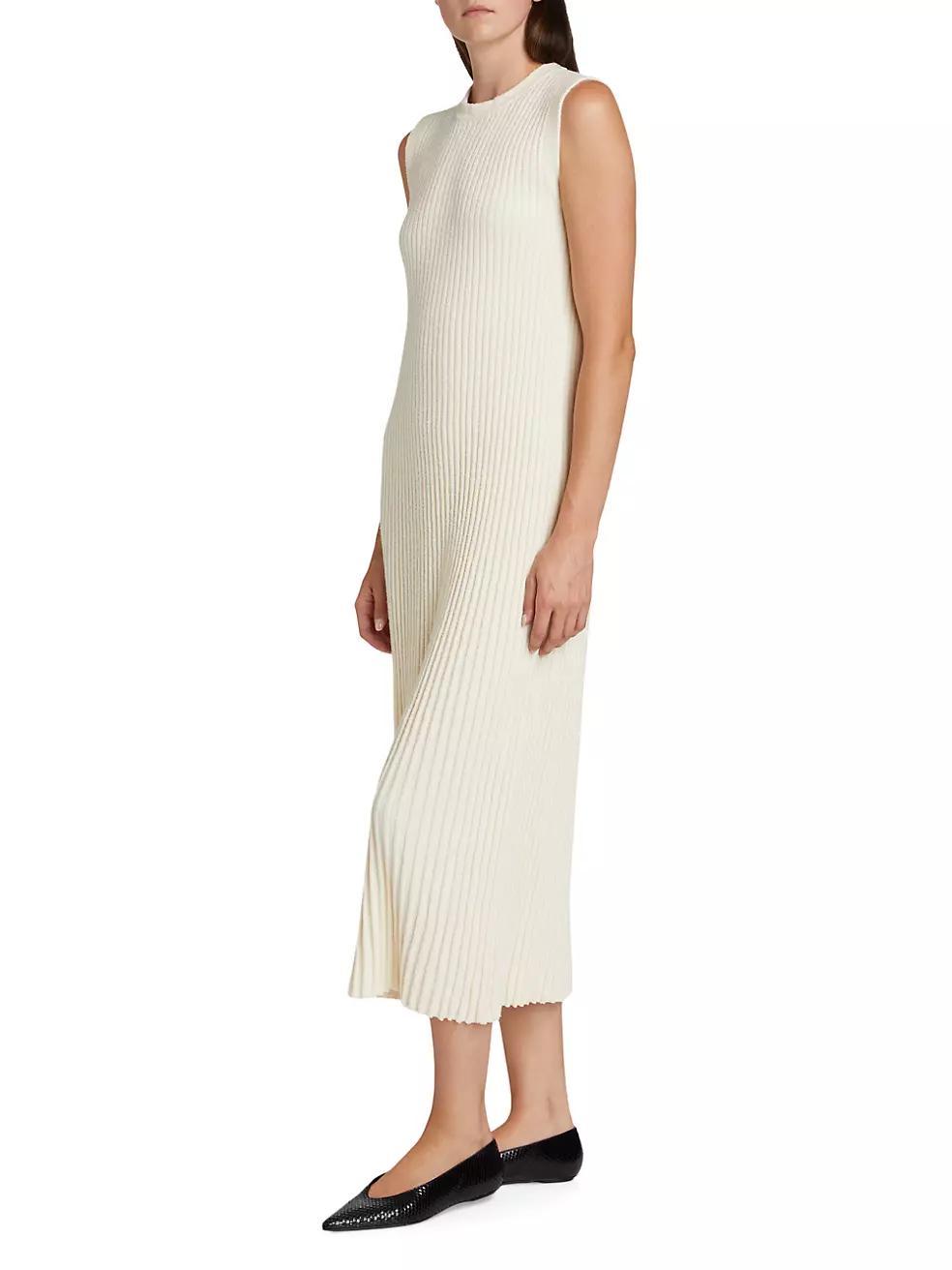 Bouclé Rib-Knit Tank Midi-Dress Product Image