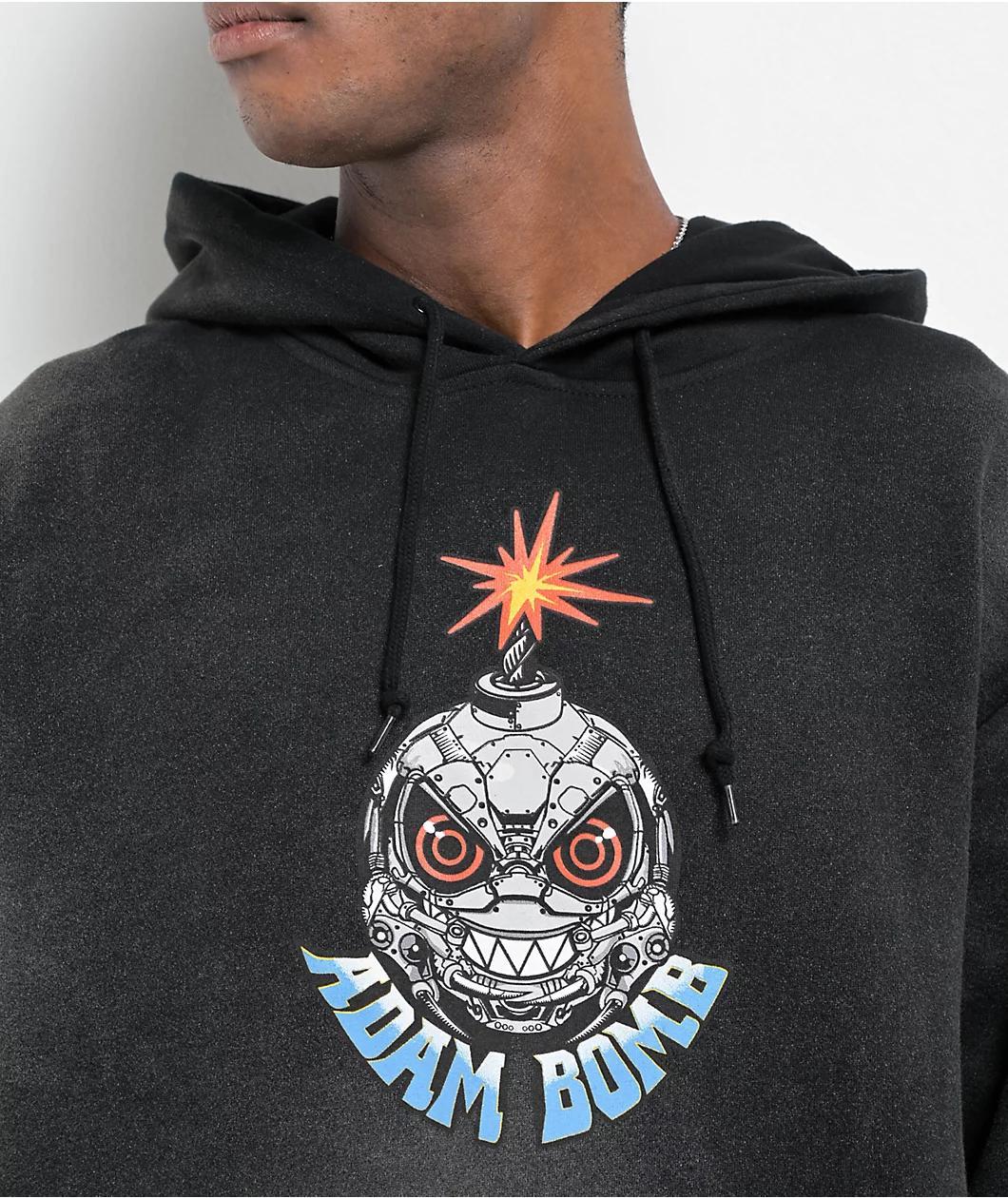 Adam Bomb Metal Black Wash Hoodie Product Image