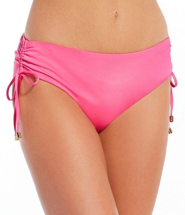 Gibson & Latimer Solid Tunnel Side Tie Mid Rise Swim Bottom Product Image