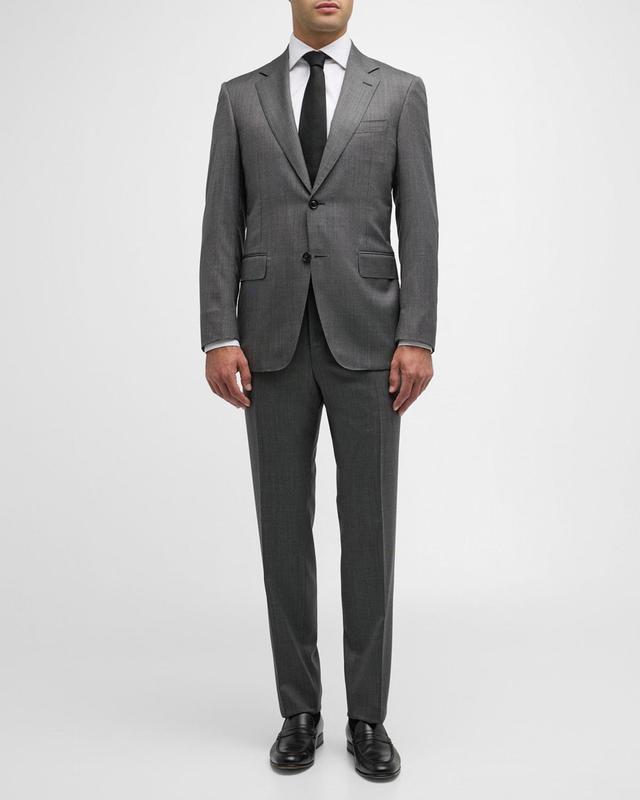 Mens 150s Wool Tic Suit Product Image